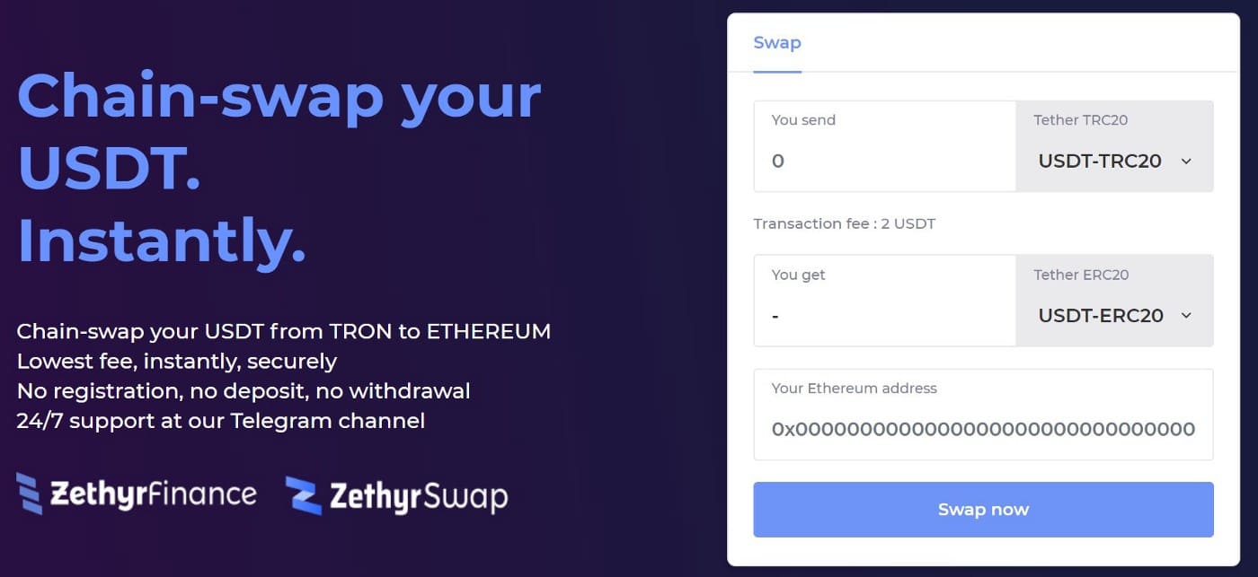 Zethyr Swap Aggregator dapp