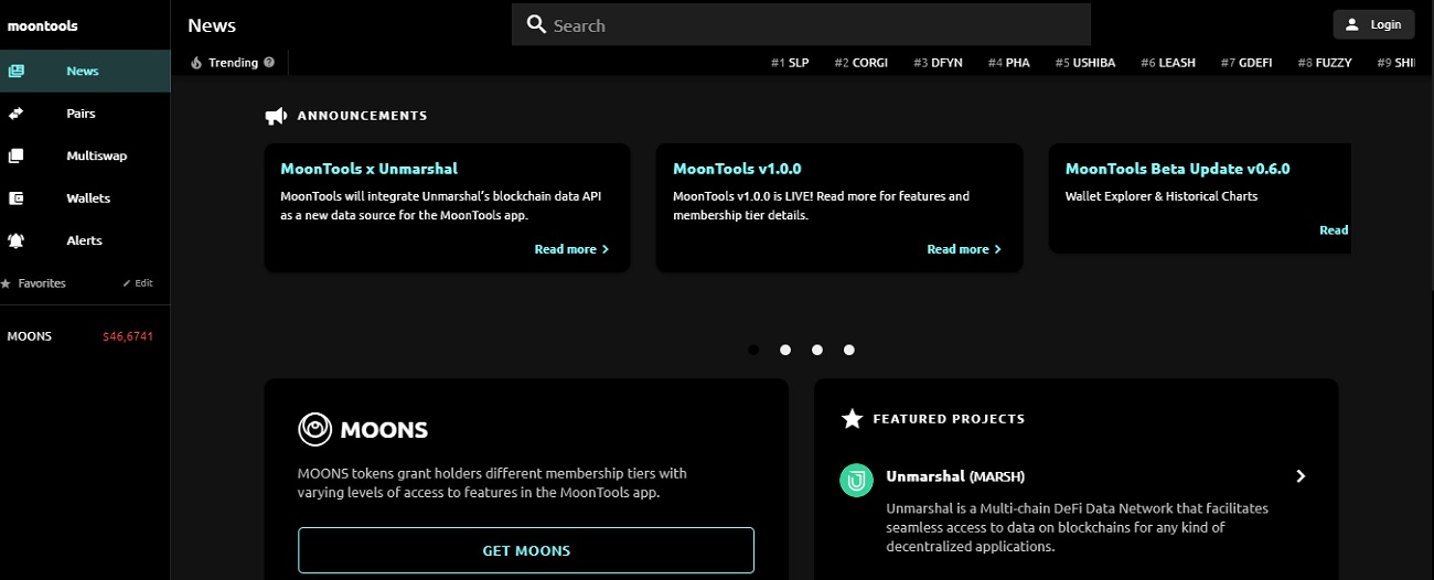 MoonTools дапп