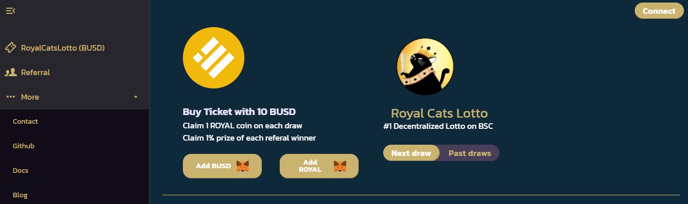 RoyalCatsLotto дапп