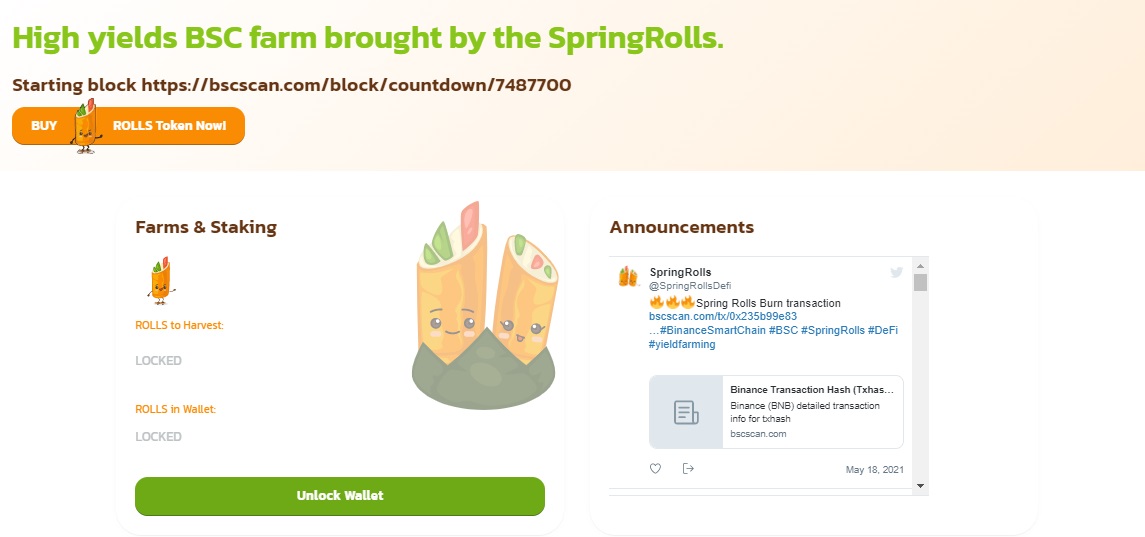 Spring Rolls дапп