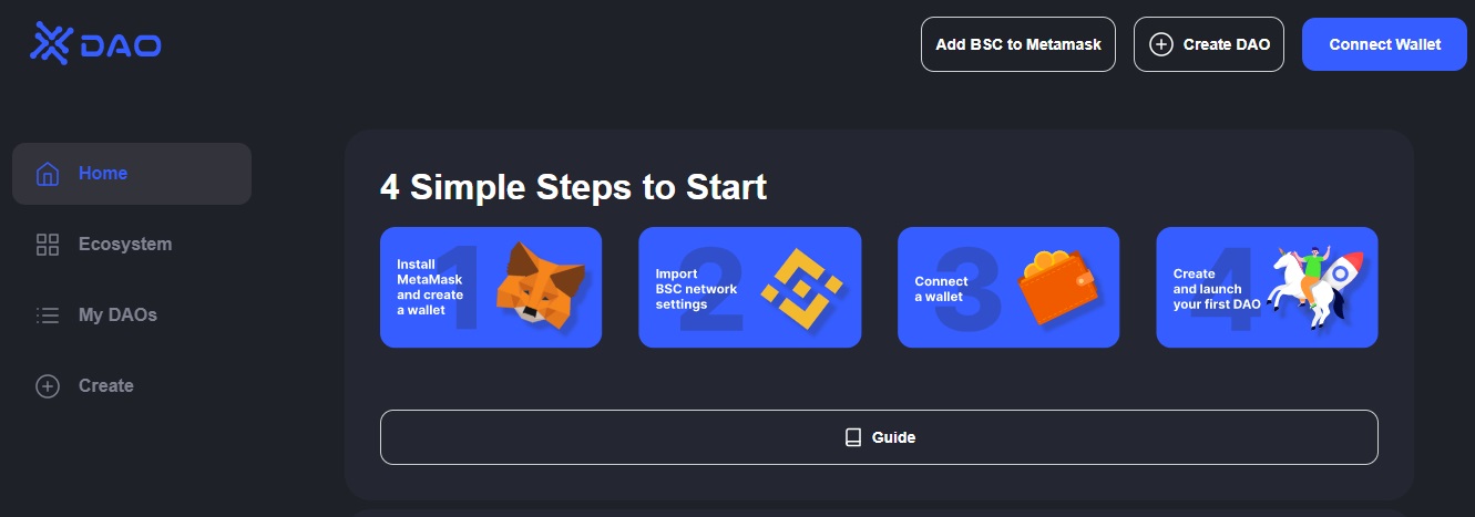 xDAO дапп