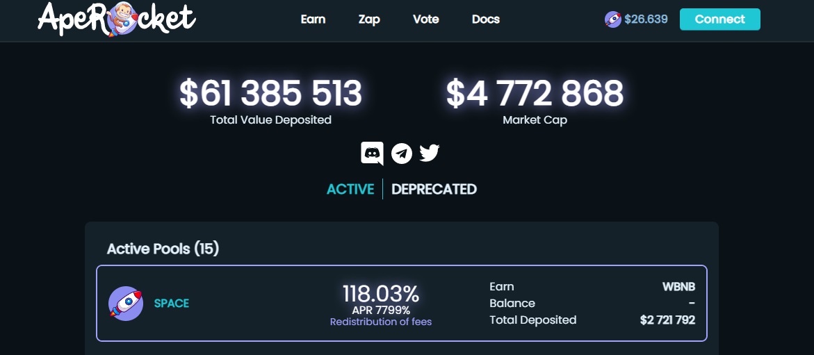 ApeRocket дапп