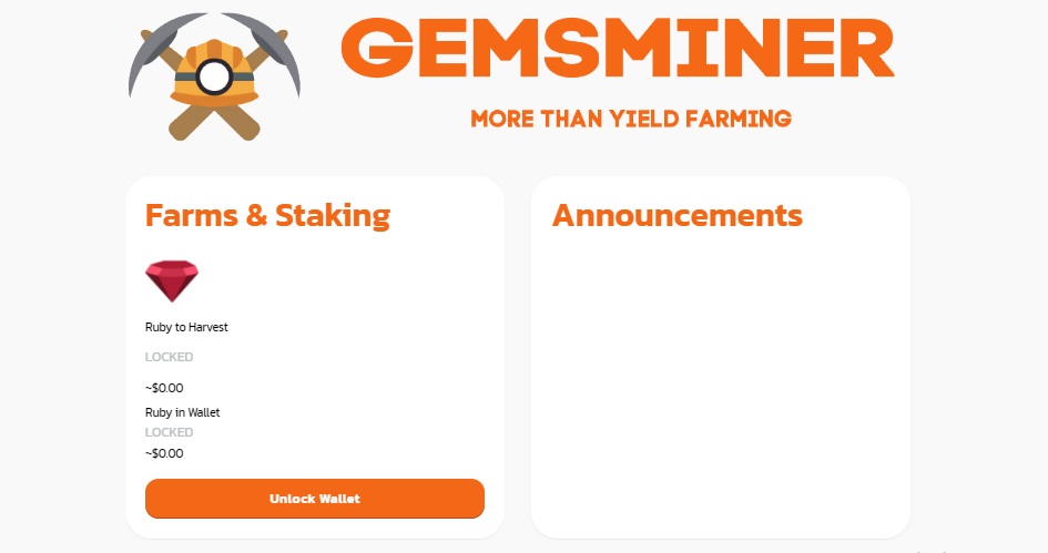Gemsminer.Finance дапп