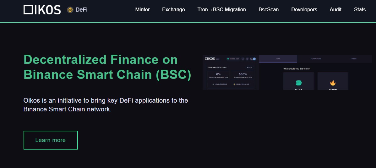 Oikos.cash BSC - dapp.expert