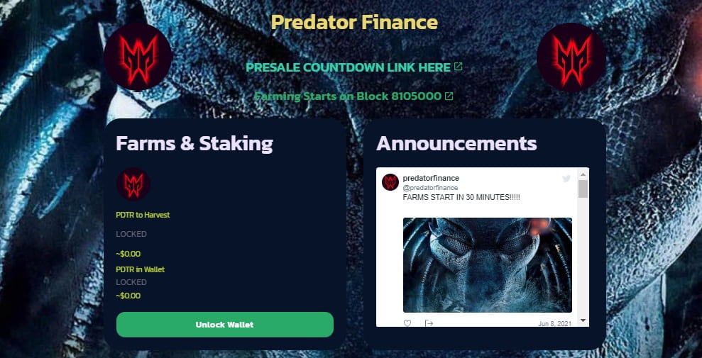 Predator Finance дапп