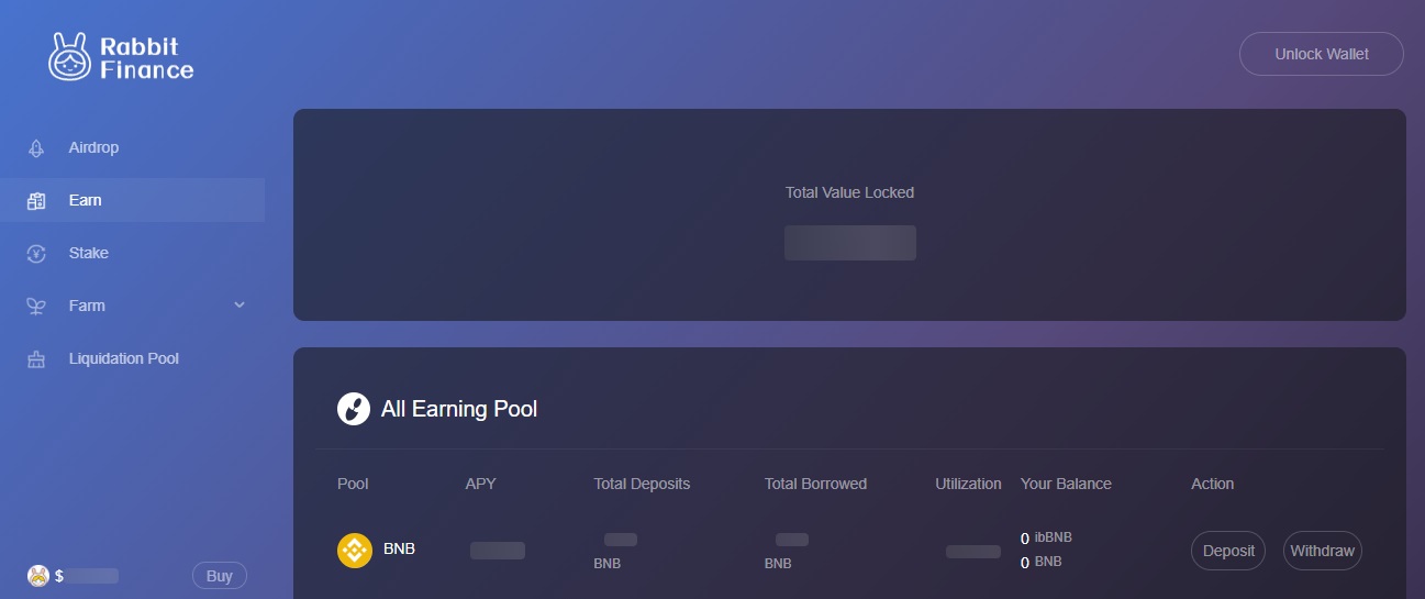 Rabbit Finance дапп - dapp.expert