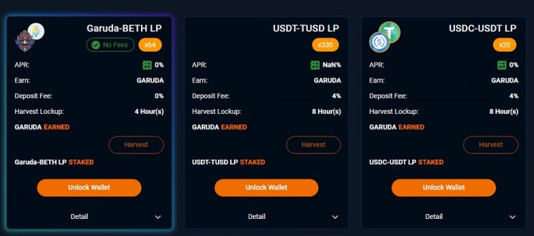 GarudaSwap provides opportunities for farming
