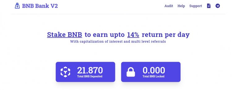 BNB Bank gives you constant earnings and referral bonuses