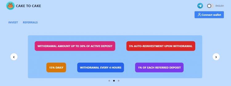 CakeToCake предоставляет инвестиционный план для ежедневного заработка