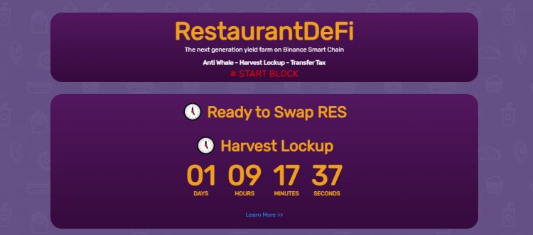 RestaurantDeFi — the farm of last generation profitability on Binance smart network.