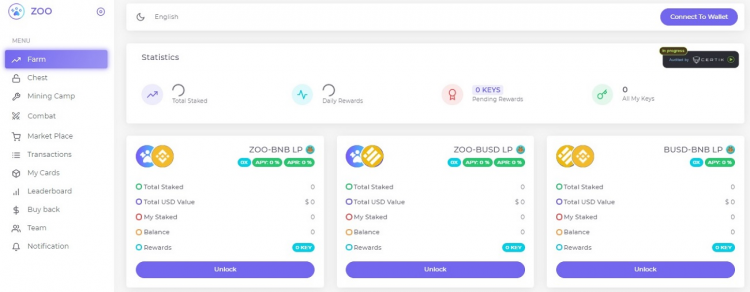 ZOO - Crypto World — a set of smart contracts in Binance