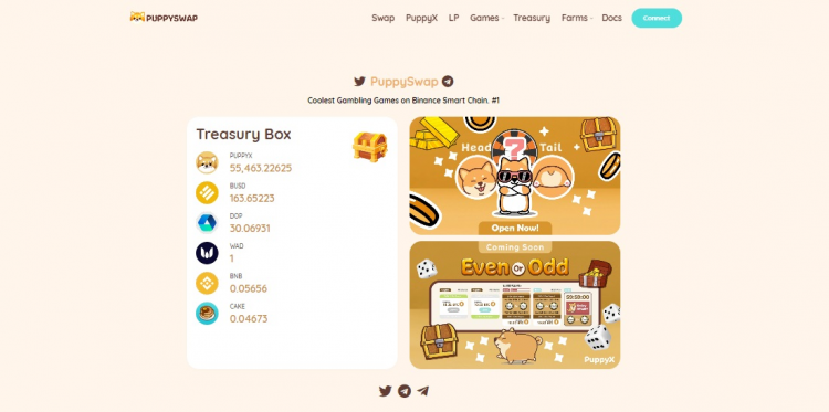 PuppySwap — a decentralized exchange, powered by Binance