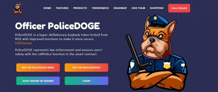 PoliceDOGE — это гипер-дефляционный токен обратного выкупа