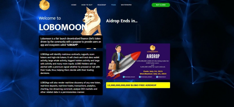 Lobomoon — это токен децентрализованного финансирования (DeFi)