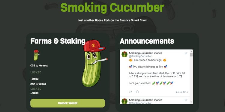 Smoking Cucumber Finance — команда с большим опытом работы в Defi.