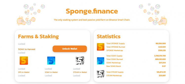 Sponge.finance — a high passive yield token