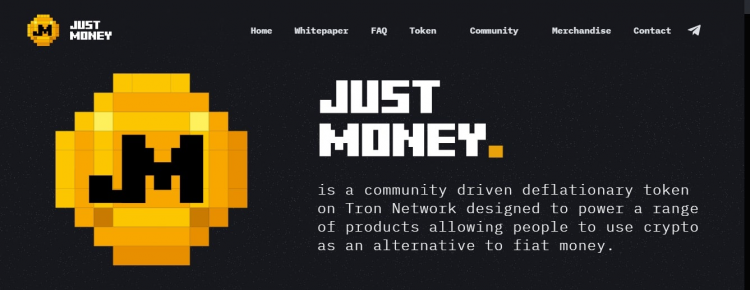 JustMoney — это управляемый сообществом дефляционный токен
