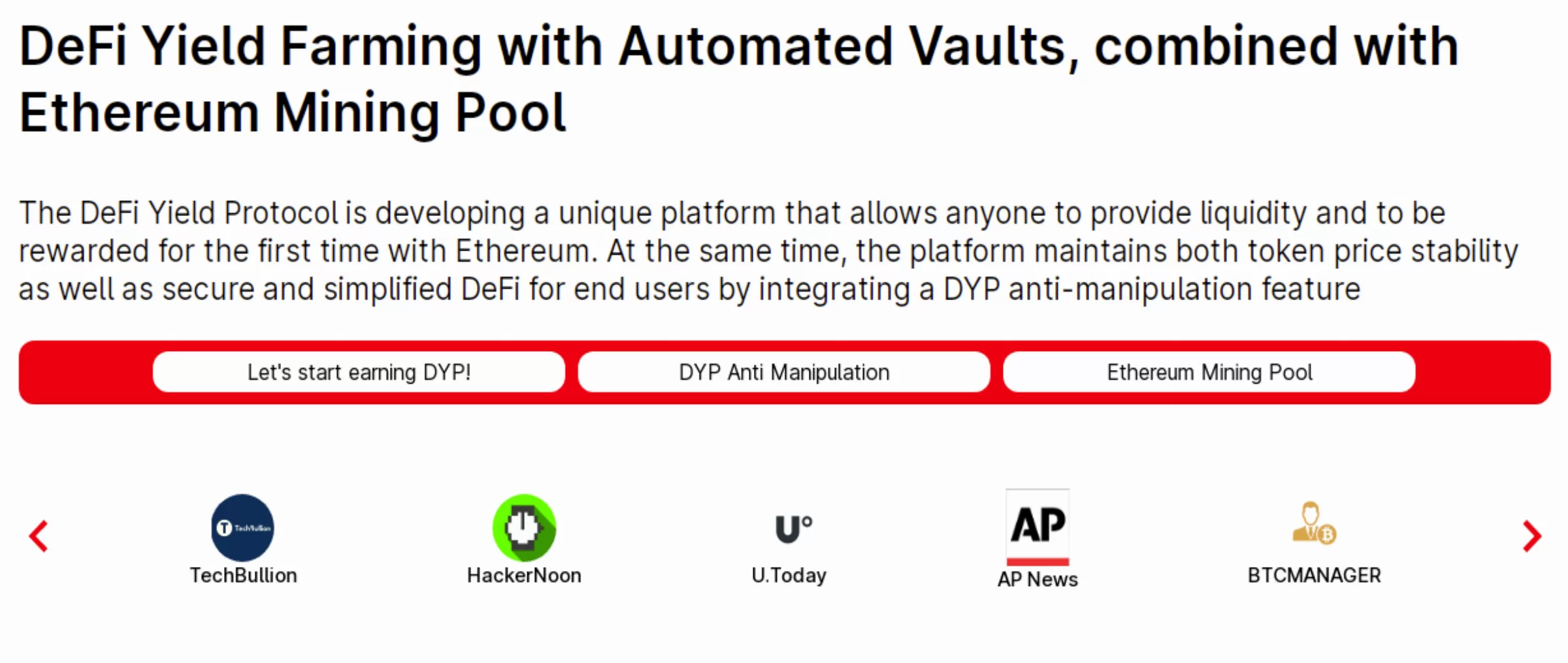 Dapps DeFi Yield Protocol