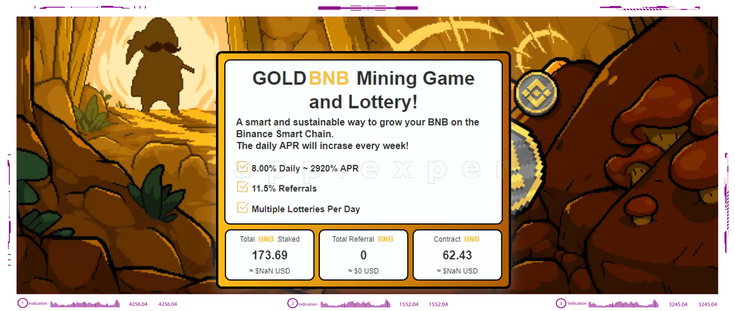 Dapp GOLDBNB Mining Game