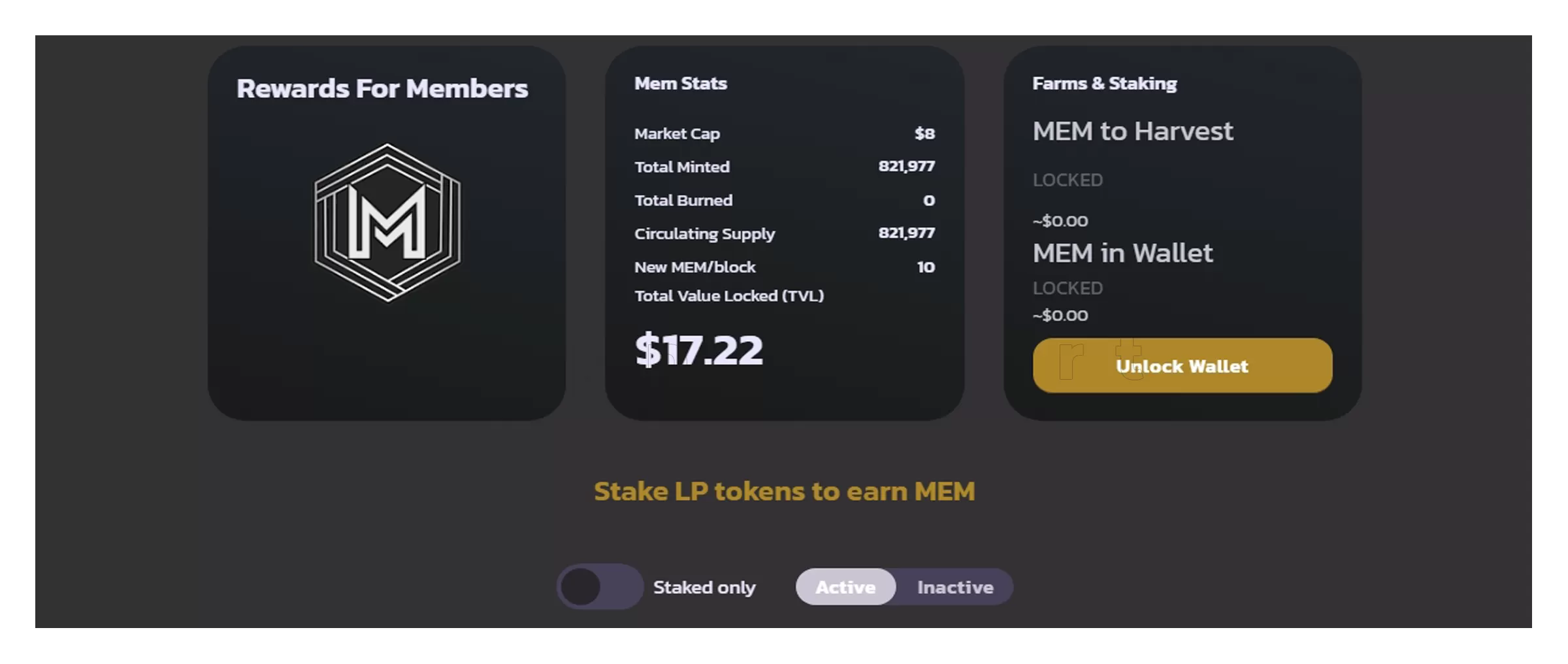 MemberDefi dapps