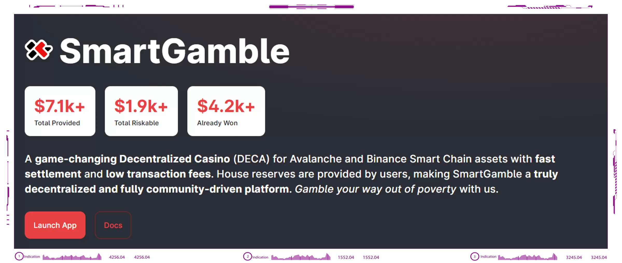 Dapp SmartGamble - DeFi Bets