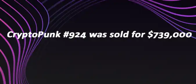 CryptoPunk #924 was sold for $739,000