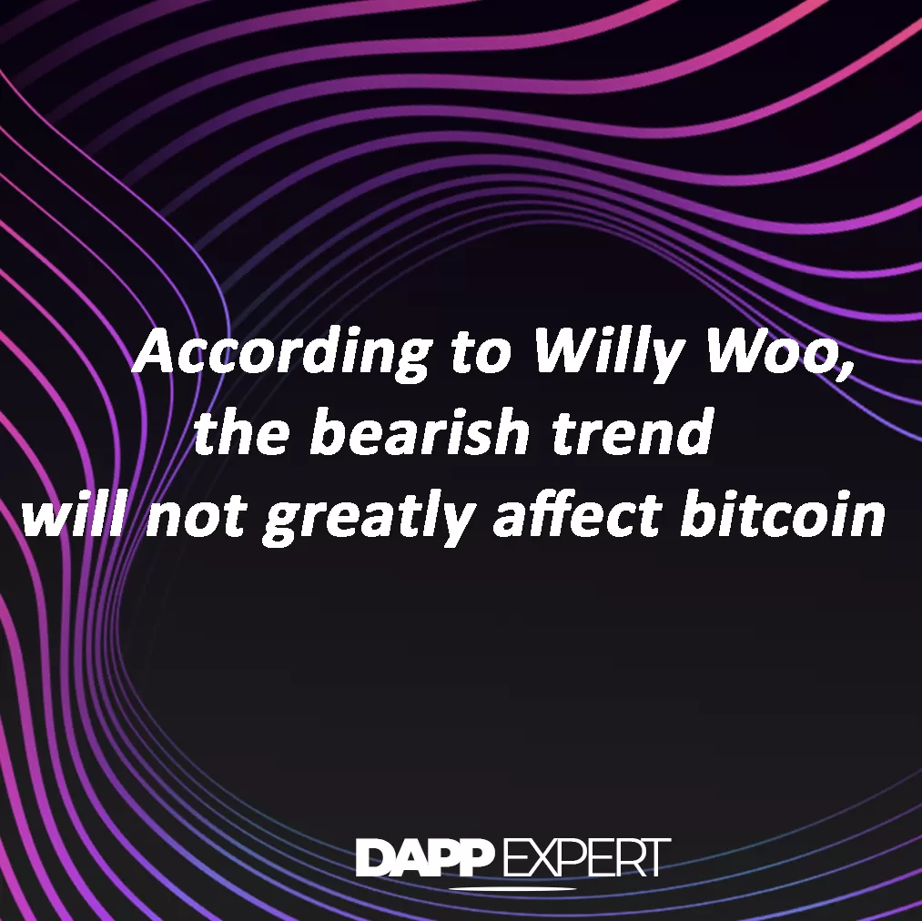 According to willy woo, the bearish trend will not greatly affect bitcoin