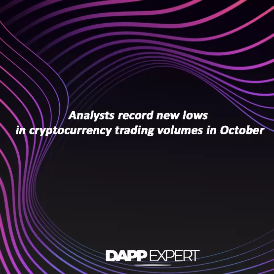 Analysts record new lows in cryptocurrency trading volumes in October