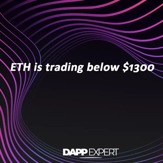 ETH is trading below $1300