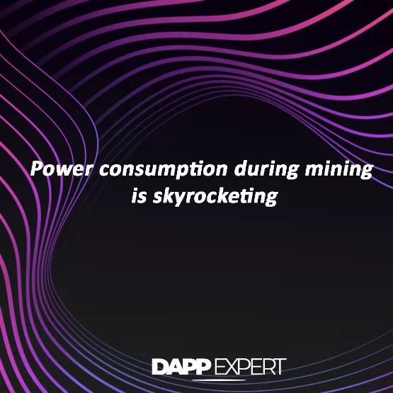 ​Power consumption during mining is skyrocketing