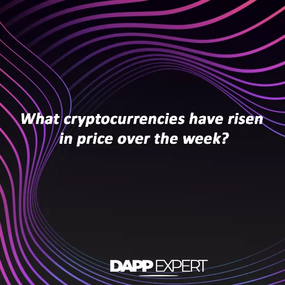 What cryptocurrencies have risen in price over the week?