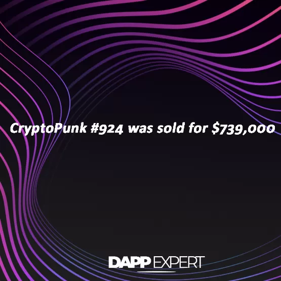 Cryptopunk #924 was sold for $739,000