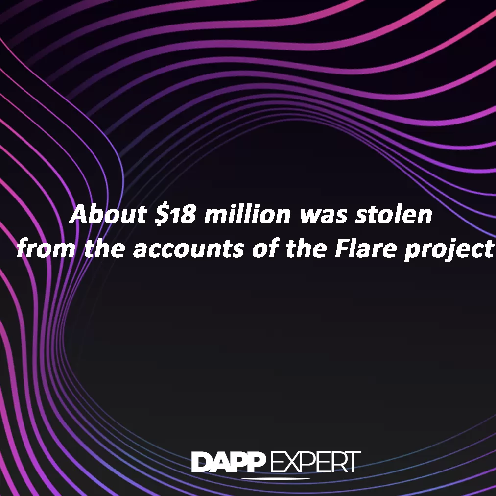 About $18 million was stolen from the accounts of the flare project