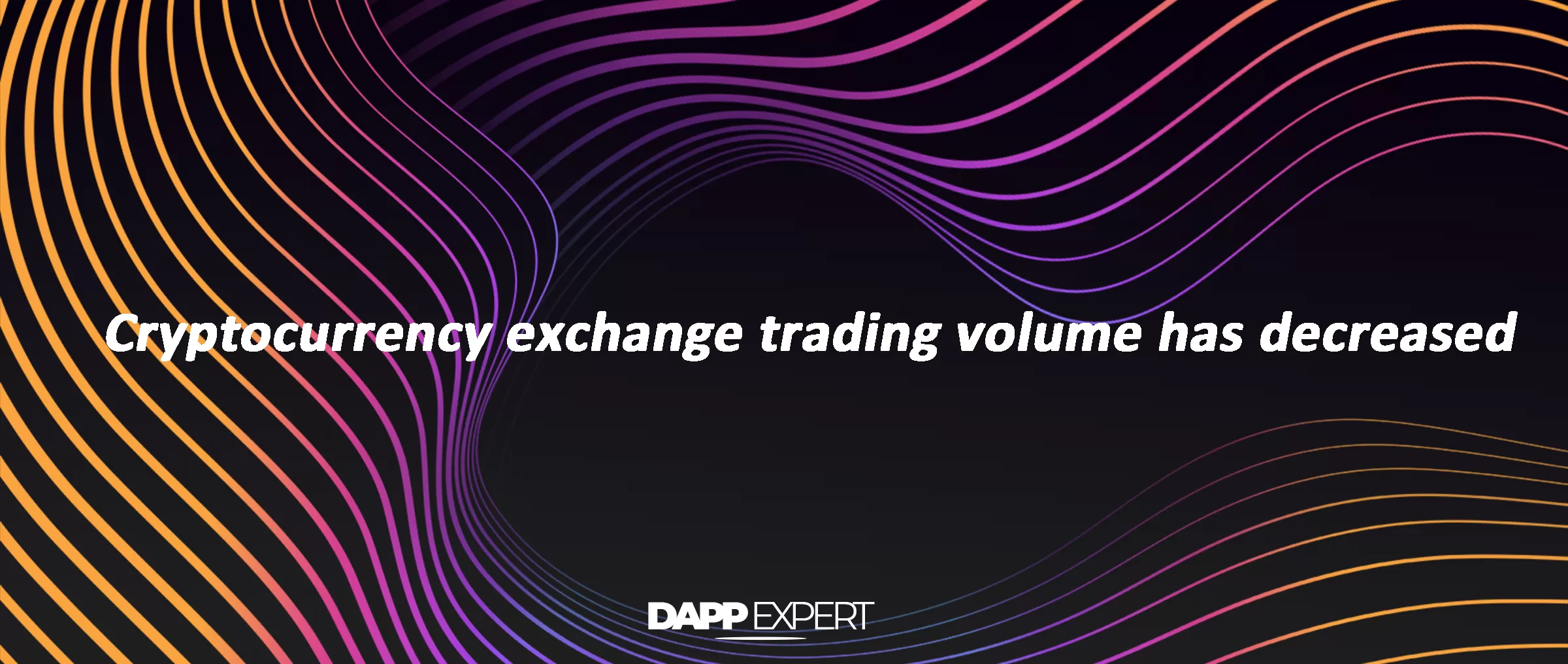 Cryptocurrency exchange trading volume has decreased