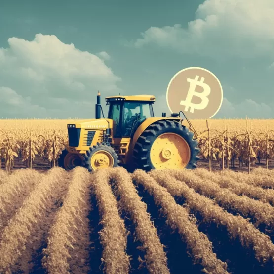 What determines the percentage in staking and yield farming cryptocurrencies