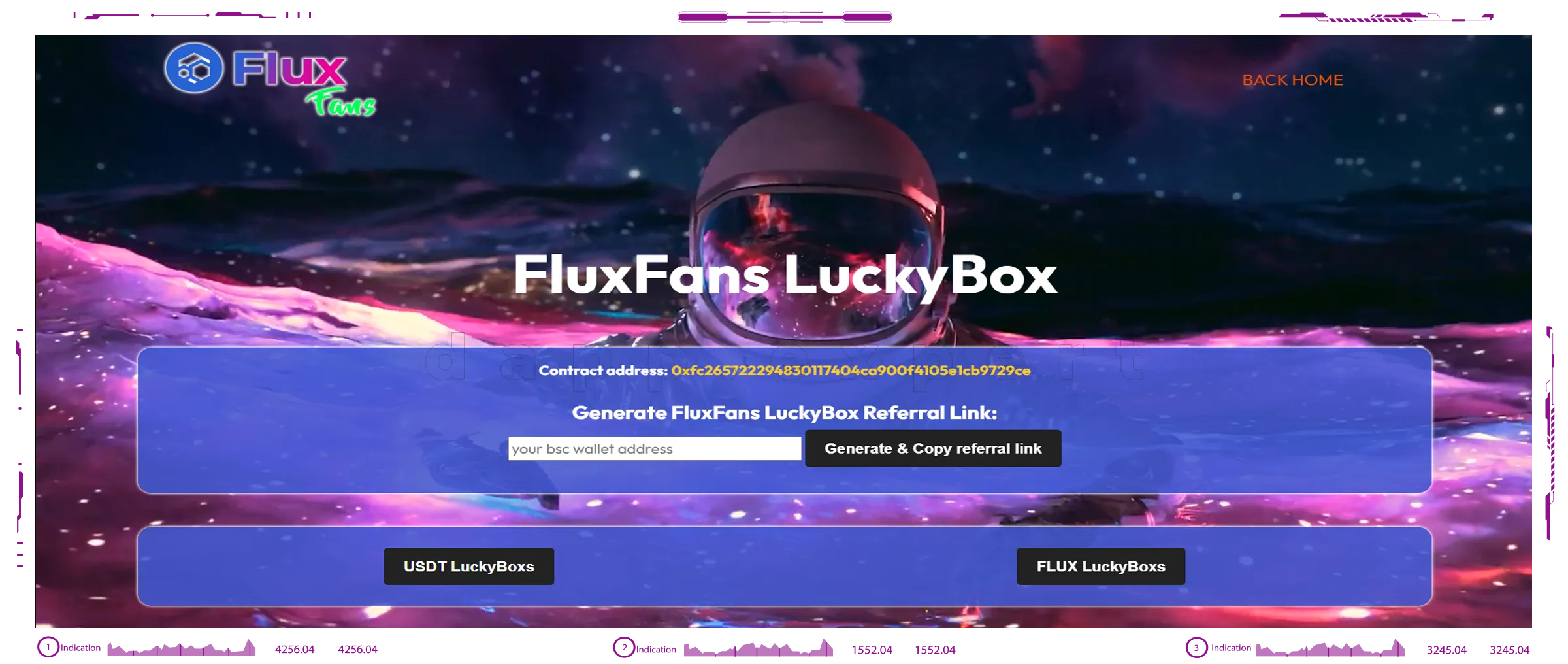 Dapp FluxFans LuckyBox