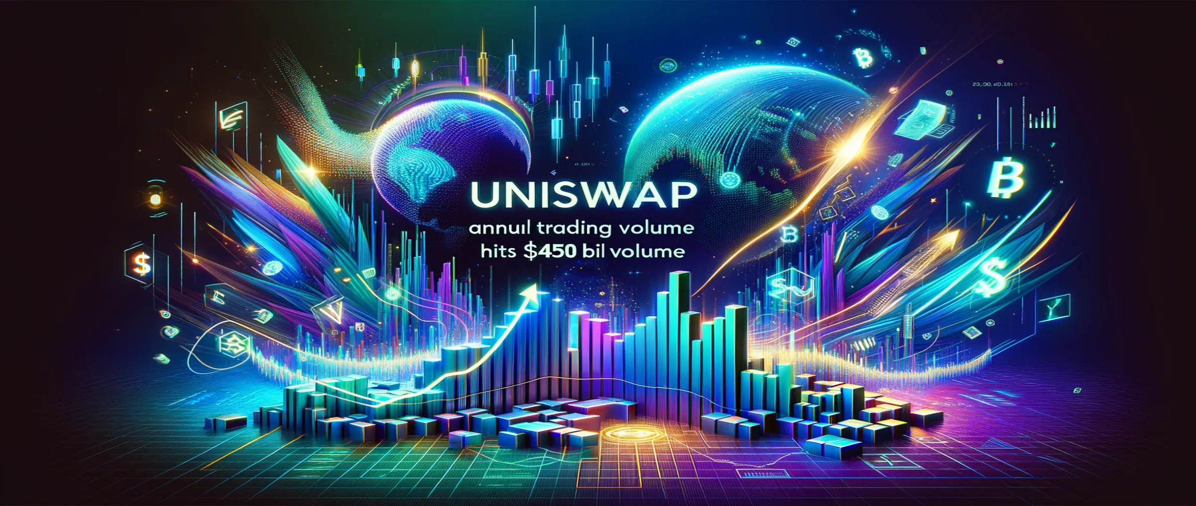 Объем торговли на Uniswap достиг $450 миллиардов за год