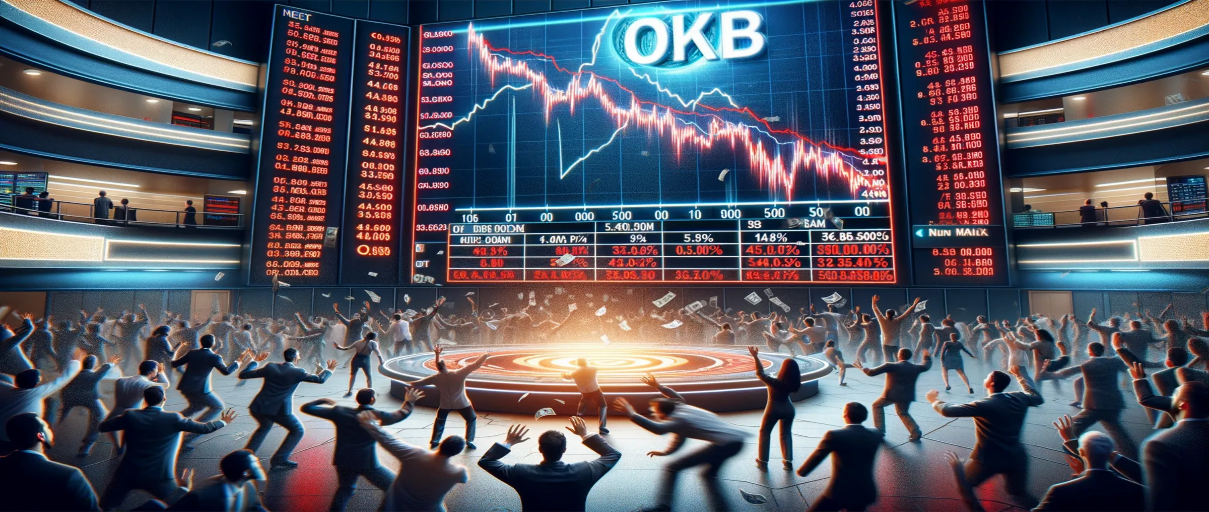 The OKB token rate dropped by 50% in just 10 minutes