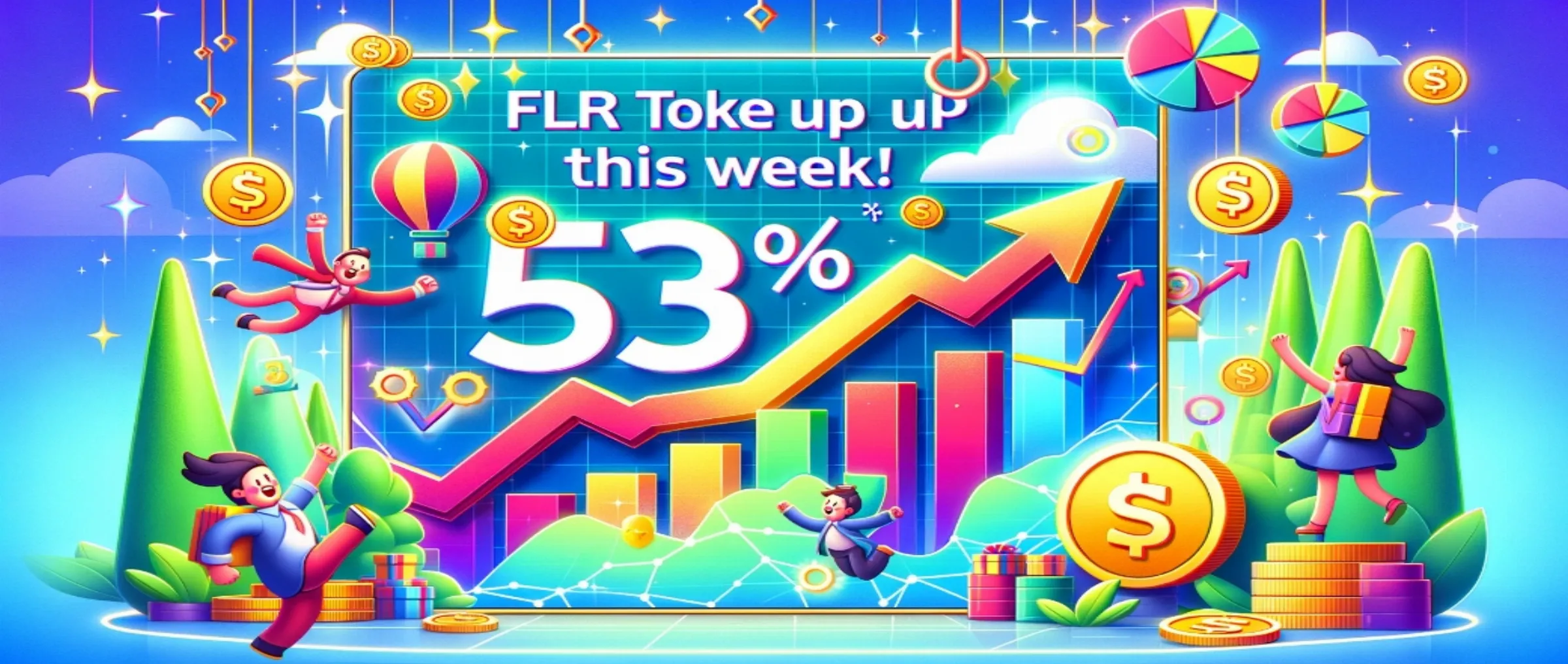 The price of the FLR token has increased by 53% in a week