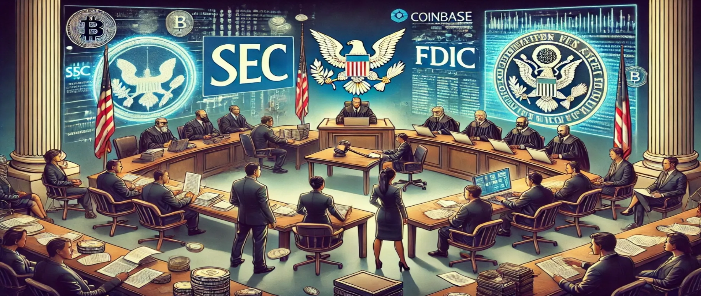 Coinbase ведет судебные процессы против SEC и FDIC