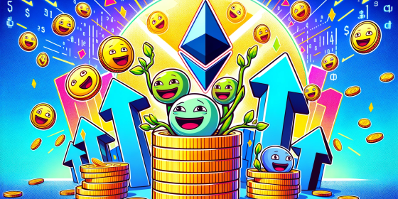 Meme tokens created on the Ethereum platform are showing growth Meme tokens created on the Ethereum platform are showing growth