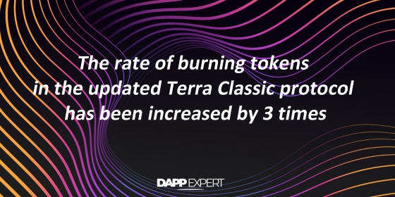 The rate of burning tokens in the updated Terra Classic protocol has been increased by 3 times