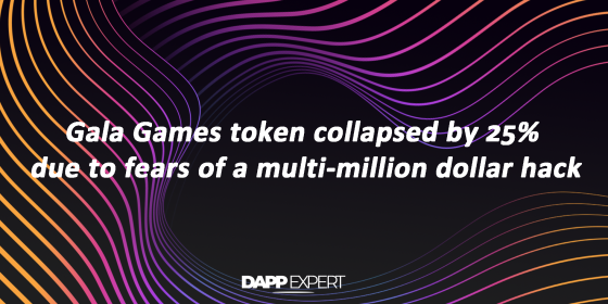 Gala Games token collapsed by 25% due to fears of a multi-million dollar hack