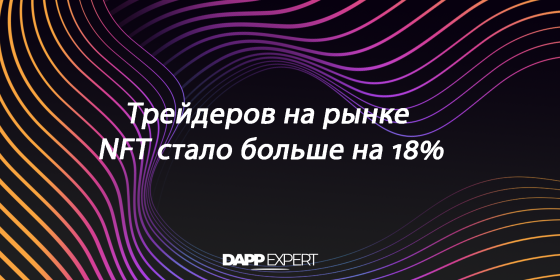 Трейдеров на рынке NFT стало больше на 18% Трейдеров на рынке NFT стало больше на 18%