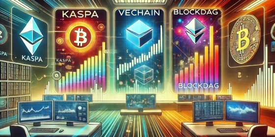 Перспективы Kaspa, VeChain и BlockDAG в мире криптовалют