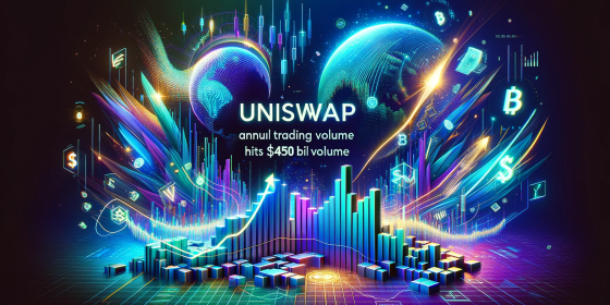 The volume of trade on Uniswap reached $450 billion in a year