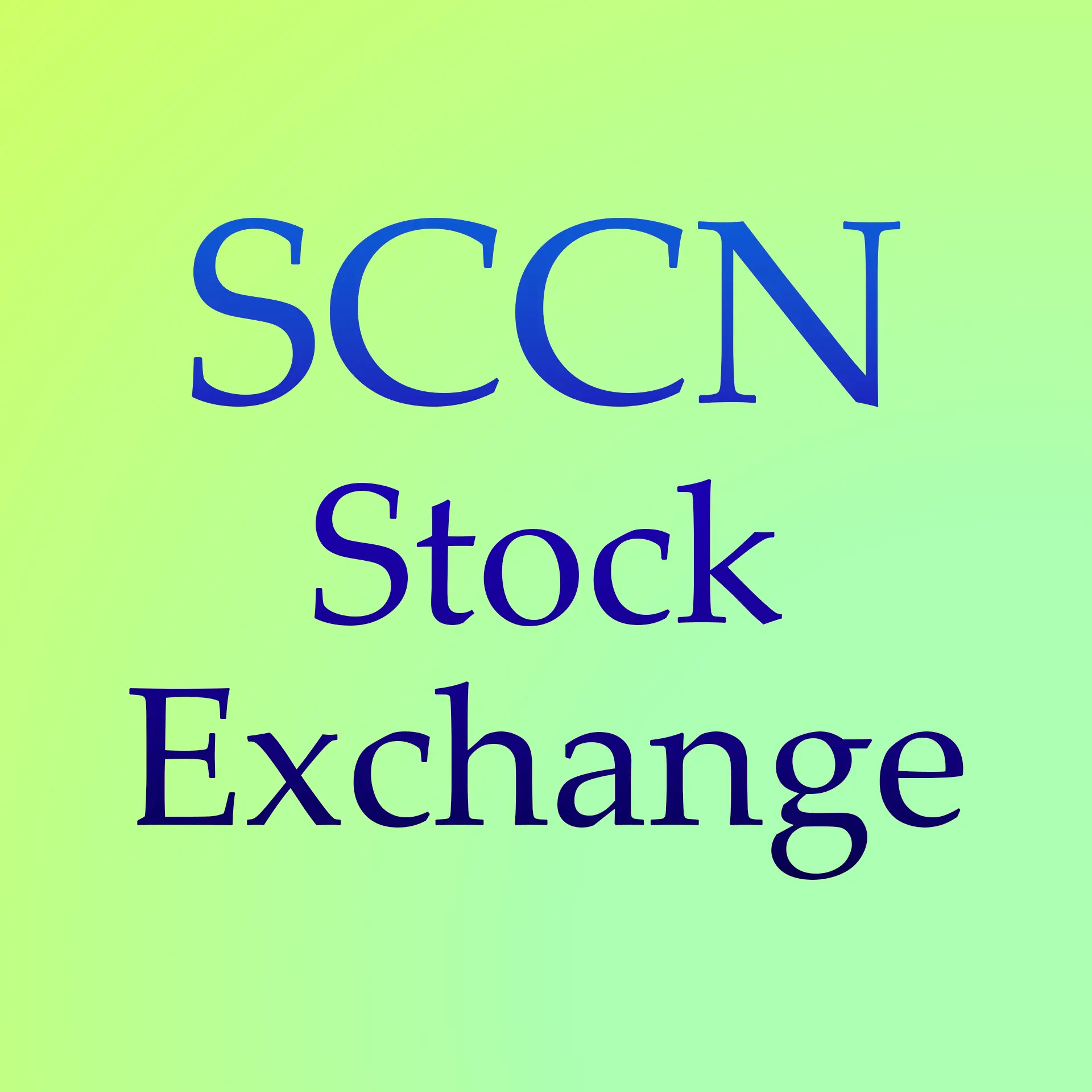 SCCN Stock Exchange logo