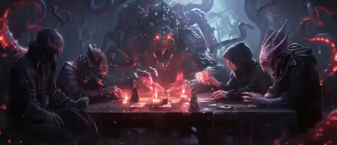 Dark Table CCG: An overview of a multiplayer card game with unique mechanics and customization