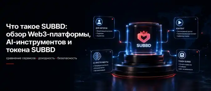 SUBBD — обзор блокчейн-проекта для создателей контента, AI-технологий и экосистемы токена SUBBD — обзор блокчейн-проекта для создателей контента, AI-технологий и экосистемы токена