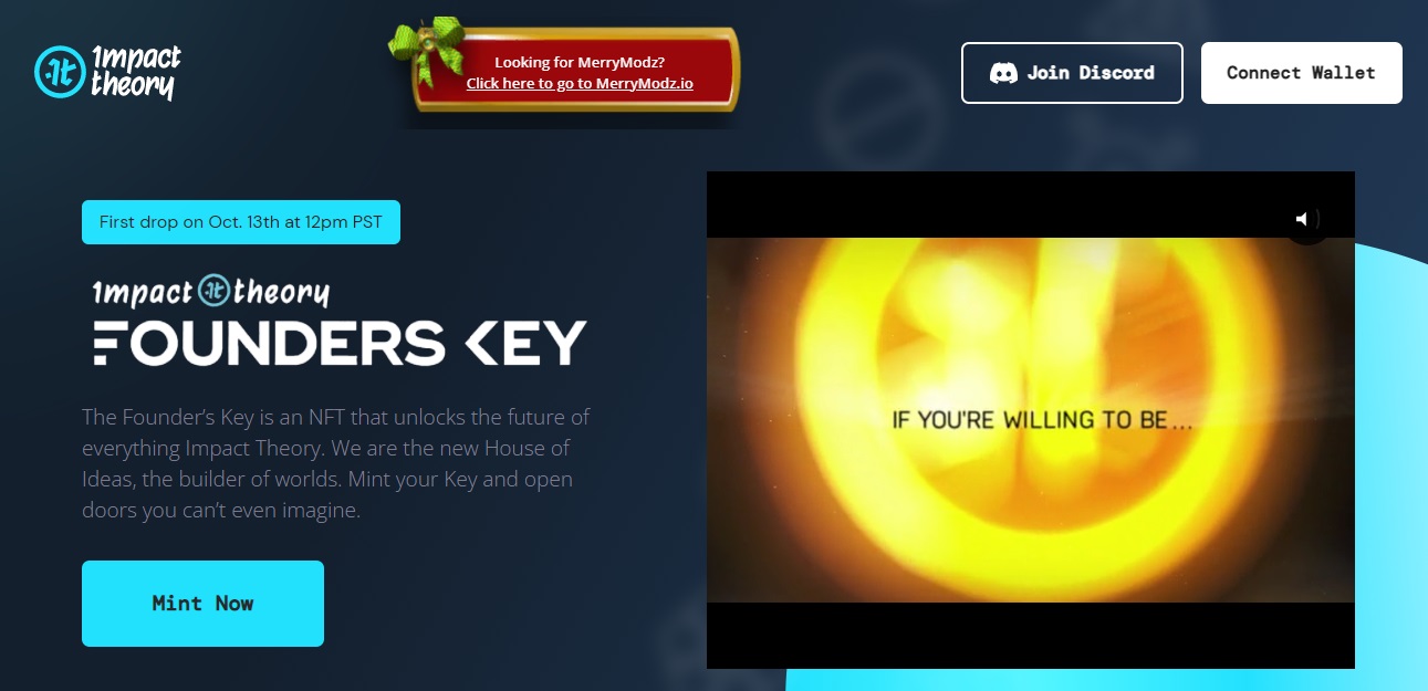 Nft space of Impact Theory Founder's Key